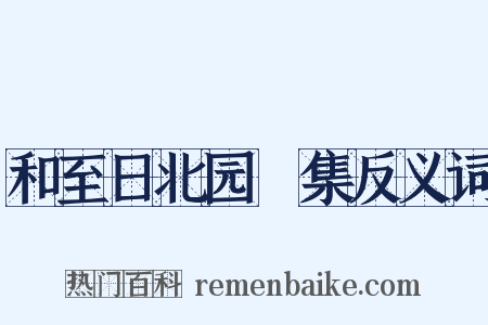 和至日北园讌集反义词是什么意思的图片